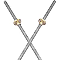 S SIENOC 100mm 3D Impresora 8mm Rodamiento Acero T8 Tornillo de plomo trapezoidal Varilla Barra lineal + Tuerca de latón…